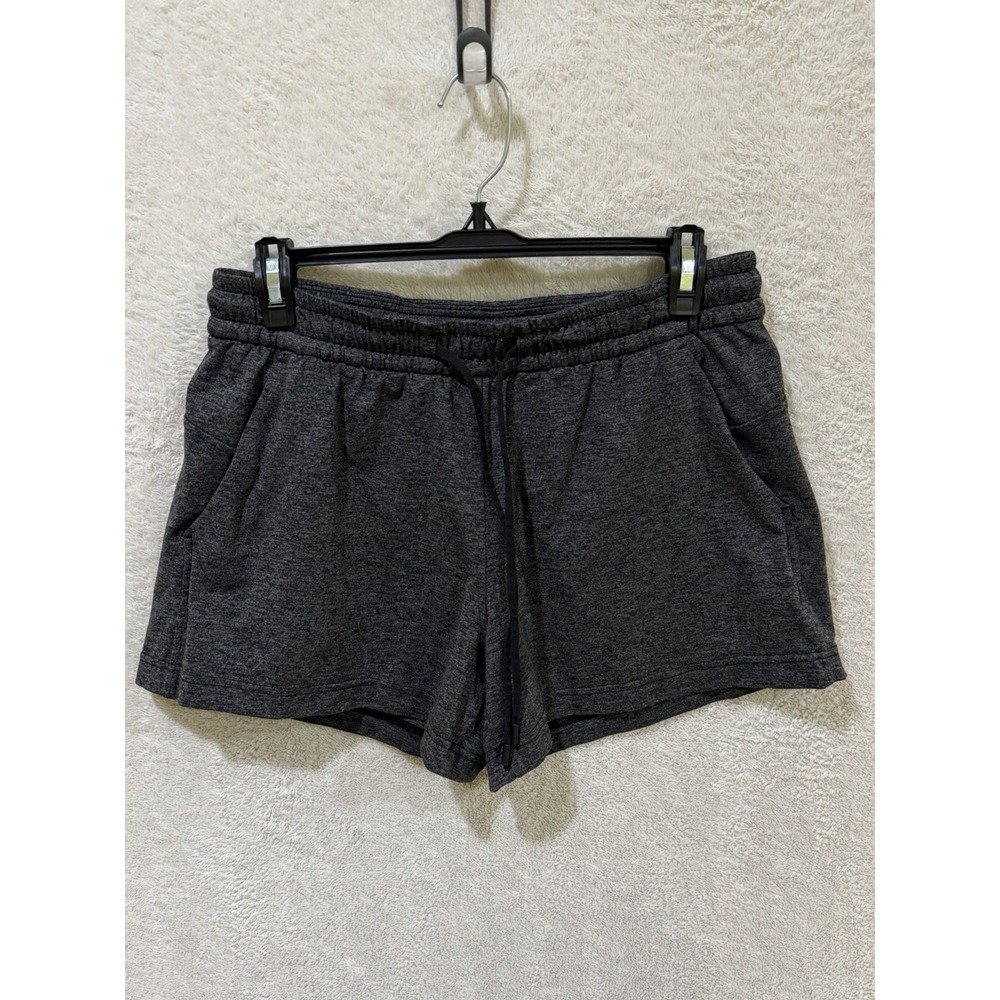 Lululemon Soft Jersey Relaxed Fit Shorts 4" Size 8 Heather Black Cozy EUC